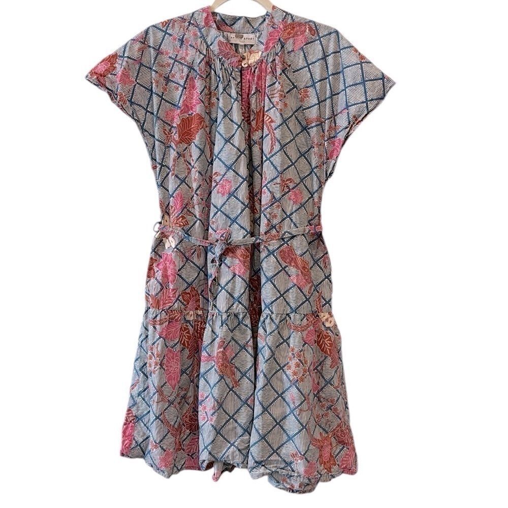 Apiece Apart Nyang Nyang Dress Indo Batik Size 10 100% Organic Cotton‌‌‌‌ - Picture 3 of 16